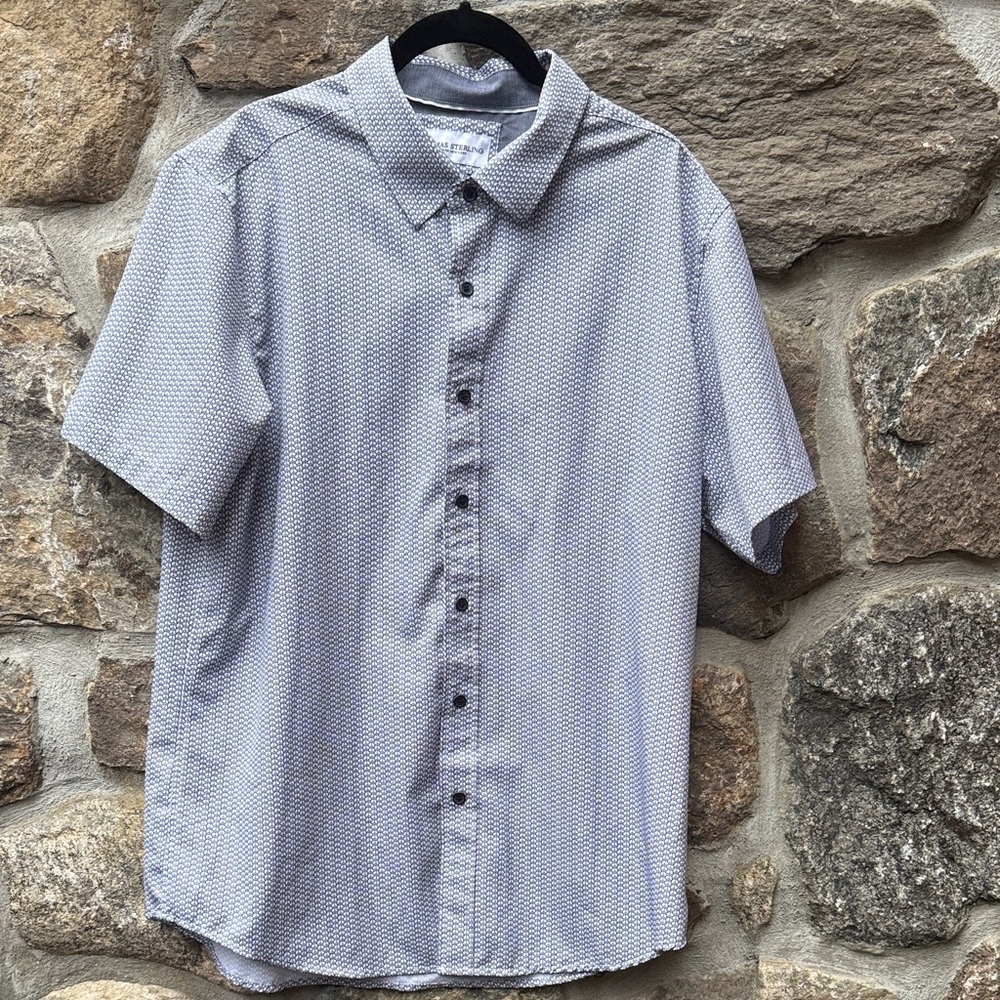 Classic Gray Button-Down Shirt for Men